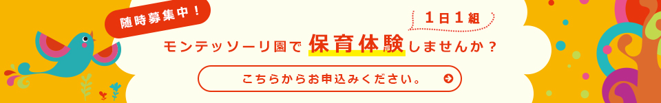 モンテッソーリで保育体験